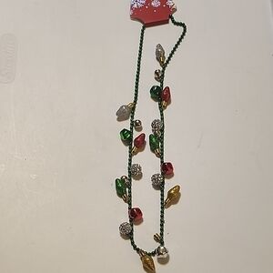 Festive Green and Gold Beaded Necklace